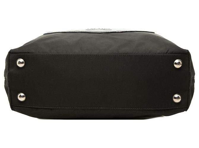 Borsa Prada Tessuto Canapa Logo Nera - vista 3