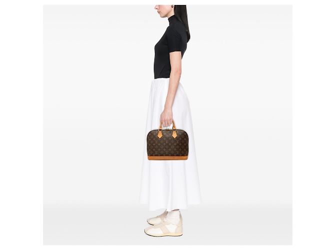 Borsa Louis Vuitton Monogram Alma PM Marrone - vista 8