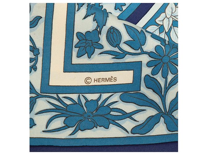 Hermès Les Joyaux De L'Été Seidentuch blau 90 Scarves - Ansicht 5