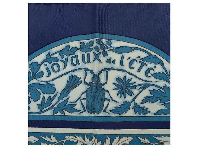 Hermès Les Joyaux De L'Été Seidentuch blau 90 Scarves - Ansicht 8