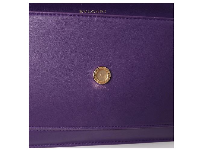 Bulgari Sac à main 2Way à chaîne BVLGARI Serpenti en cuir, Violet - vue 4