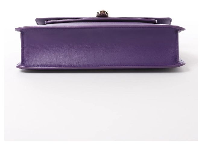 Bulgari Sac à main 2Way à chaîne BVLGARI Serpenti en cuir, Violet - vue 7