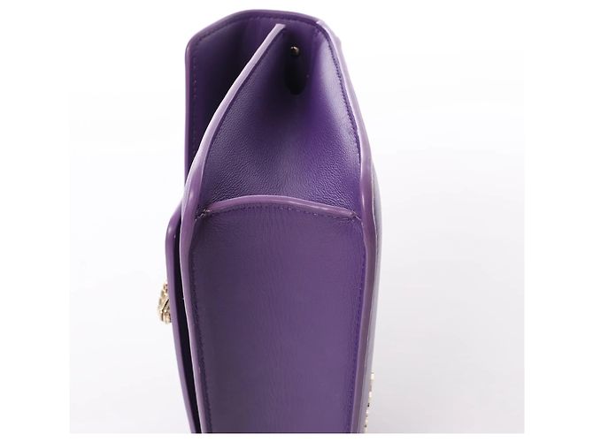 Bulgari Sac à main 2Way à chaîne BVLGARI Serpenti en cuir, Violet - vue 8