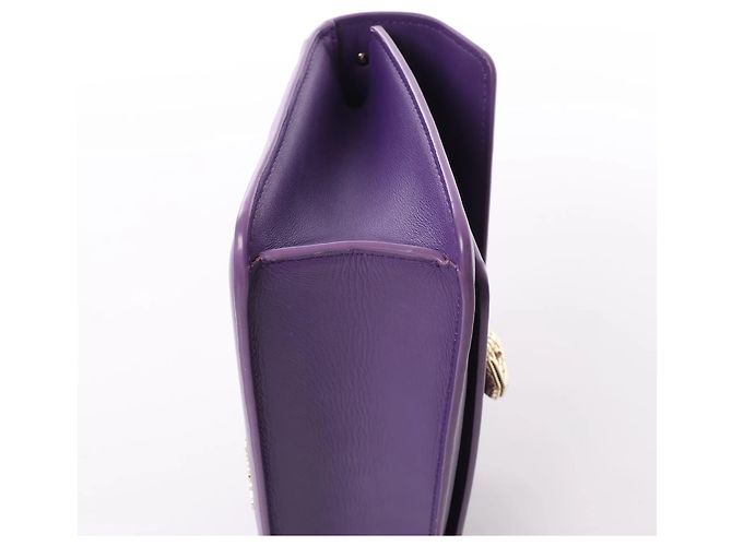Bulgari Sac à main 2Way à chaîne BVLGARI Serpenti en cuir, Violet - vue 9