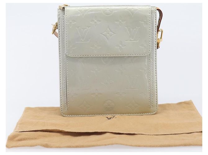 LOUIS VUITTON Monogram Vernis Motto Accessory Pouch Gris M91030 LV Auth 212944V - Jerrillo - view 12
