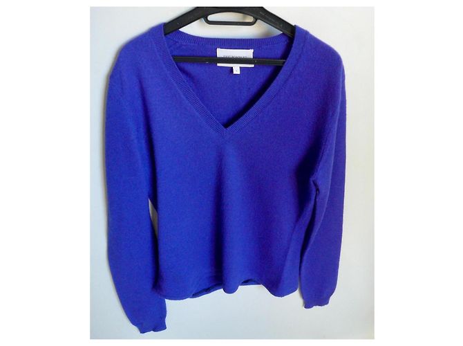 Eric Bompard Pull Col V en Cachemire Bleu - vue 3