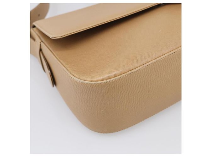 Salvatore Ferragamo Shoulder Bag Leather Beige Silver Auth ka6906 - Jerrillo - vista 14