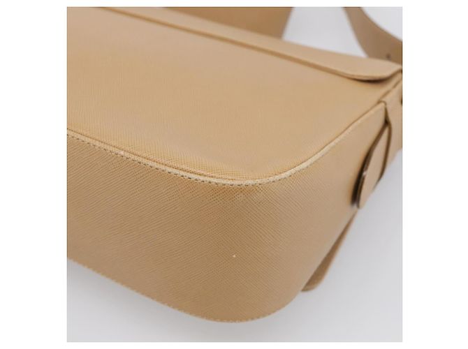 Salvatore Ferragamo Shoulder Bag Leather Beige Silver Auth ka6906 - Jerrillo - vista 15