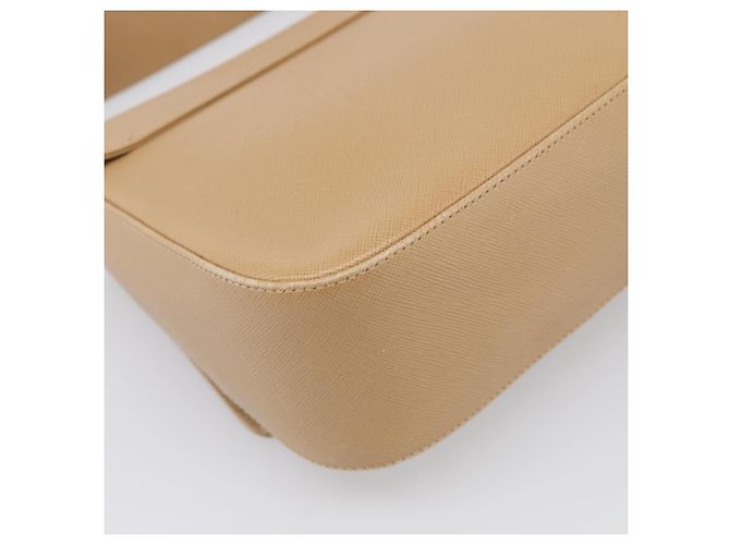 Salvatore Ferragamo Shoulder Bag Leather Beige Silver Auth ka6906 - Jerrillo - vista 16