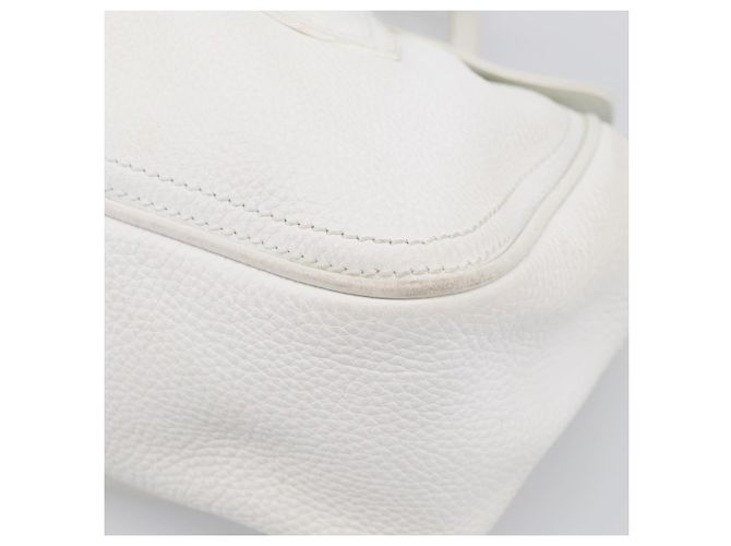 Céline CELINE Hand Bag Leather White Gold Tone Auth ep16986A - Jerrillo - vista 15
