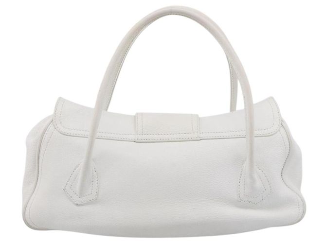 Céline CELINE Hand Bag Leather White Gold Tone Auth ep16986A - Jerrillo - vista 2