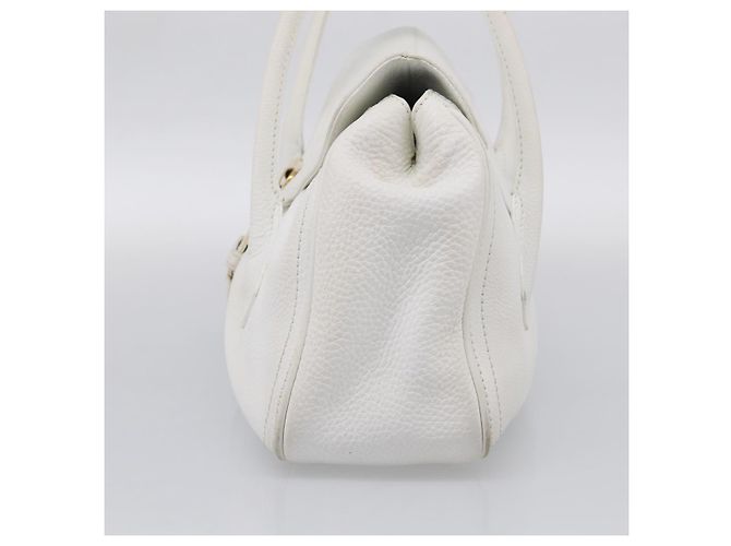 Céline CELINE Hand Bag Leather White Gold Tone Auth ep16986A - Jerrillo - vista 4