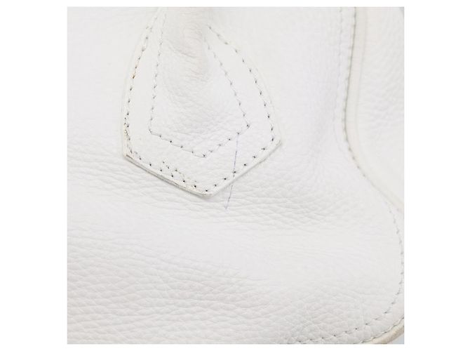 Céline CELINE Hand Bag Leather White Gold Tone Auth ep16986A - Jerrillo - vista 9