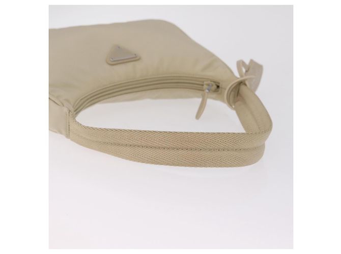 Bolsa de mão PRADA Nylon Bege Prata Auth 210498V - Jerrillo - vista 7