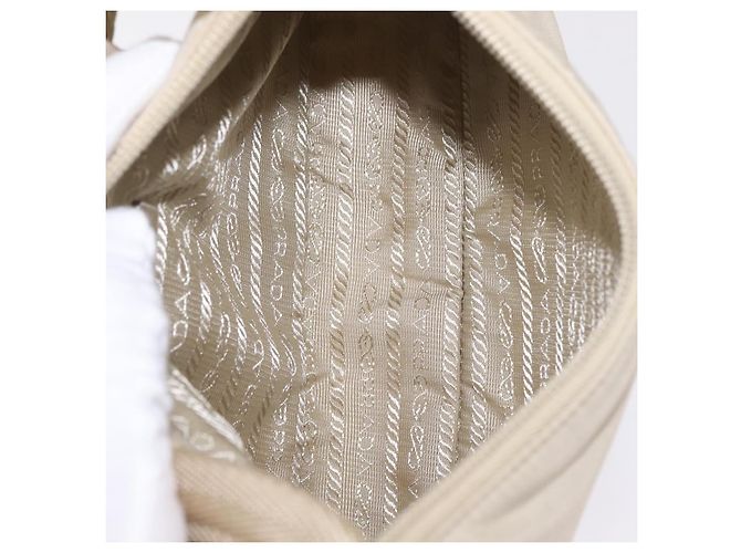 Bolsa de mão PRADA Nylon Bege Prata Auth 210498V - Jerrillo - vista 9