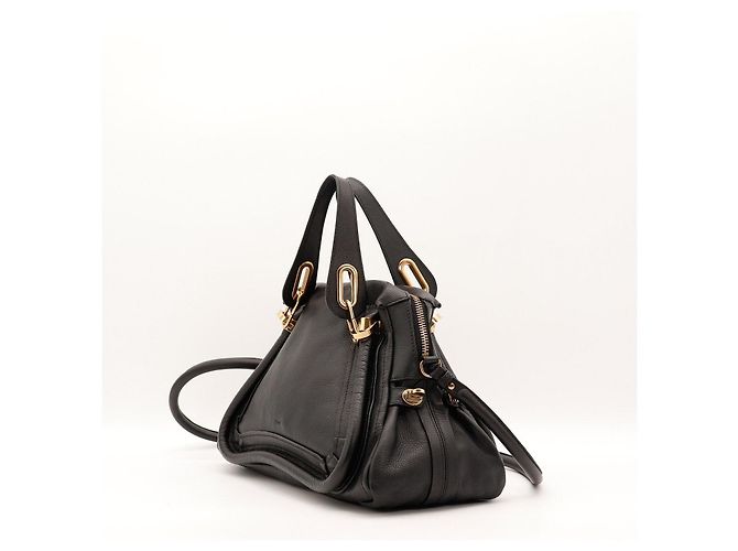 Chloé Borsa Satchel Paddington Chloe in pelle nera - vista 2