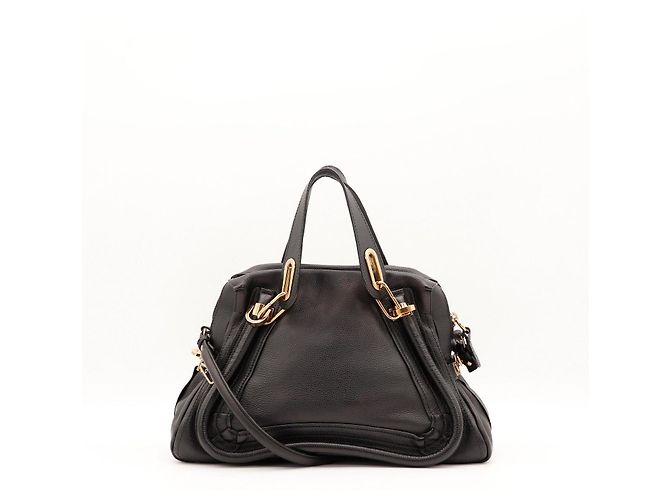 Chloé Borsa Satchel Paddington Chloe in pelle nera - vista 3