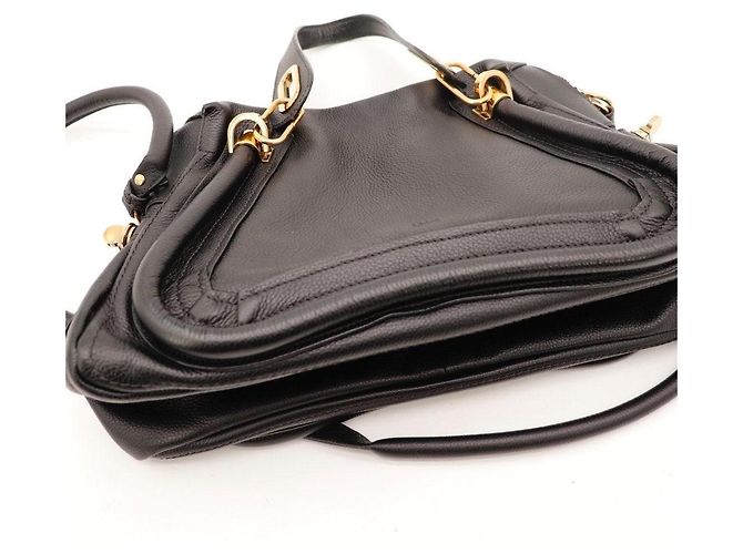 Chloé Borsa Satchel Paddington Chloe in pelle nera - vista 6