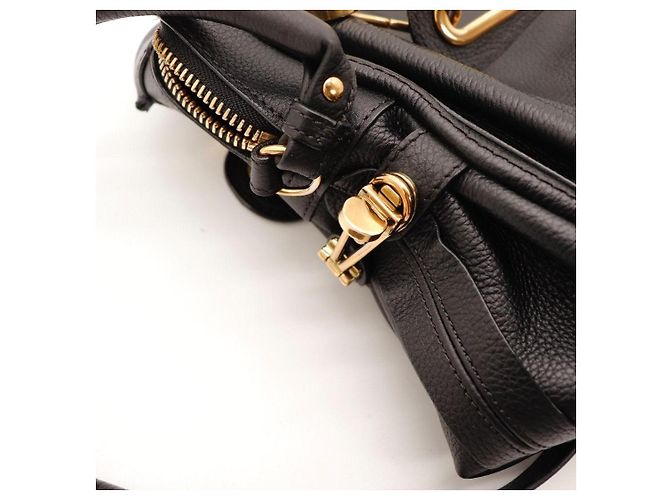 Chloé Borsa Satchel Paddington Chloe in pelle nera - vista 9