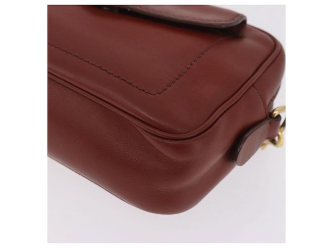 Miu Miu Sac à épaule à chaîne en cuir marron doré Auth 210262A - Jerrillo - vue 14