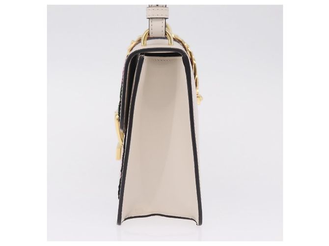 GUCCI Silvi Shoulder Bag Leather White Gold Tone 421882 Auth bs37879A - Jerrillo - vista 3