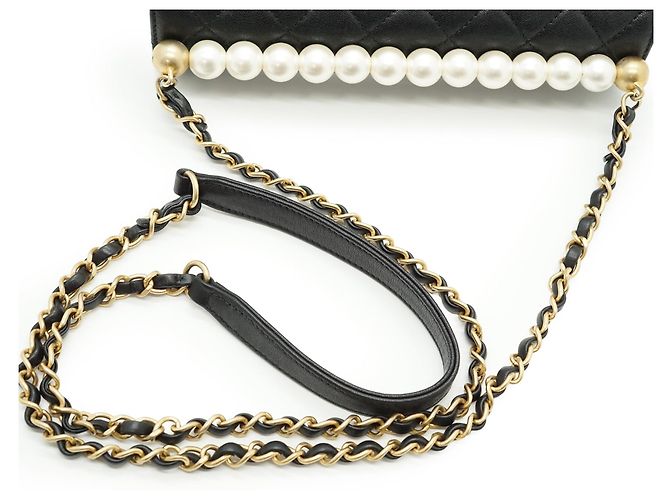 Chanel Lambskin Matelasse Chic Pearls Small Flap Bag - view 11