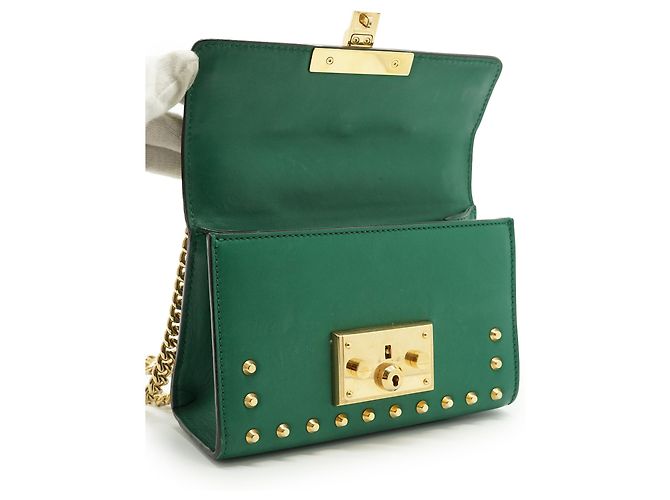 Padlock Gucci Pequena mala de ombro de corrente com pérolas artificiais, fecho de cadeado e tachas - vista 11