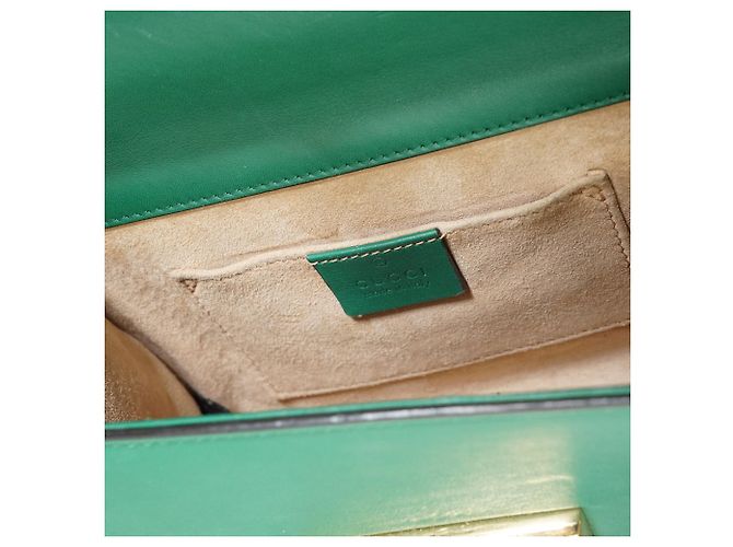 Padlock Gucci Pequena mala de ombro de corrente com pérolas artificiais, fecho de cadeado e tachas - vista 13