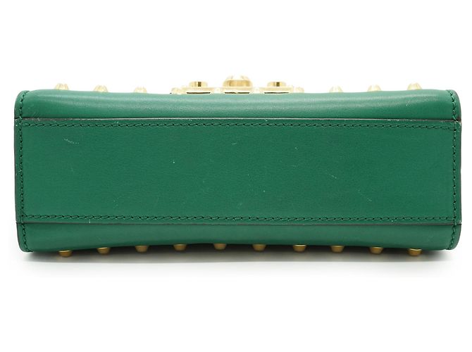 Padlock Gucci Pequena mala de ombro de corrente com pérolas artificiais, fecho de cadeado e tachas - vista 5