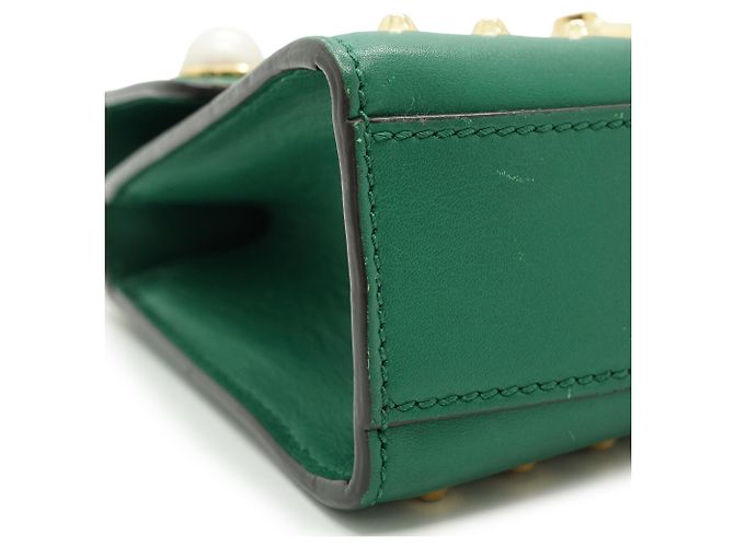 Padlock Gucci Pequena mala de ombro de corrente com pérolas artificiais, fecho de cadeado e tachas - vista 6