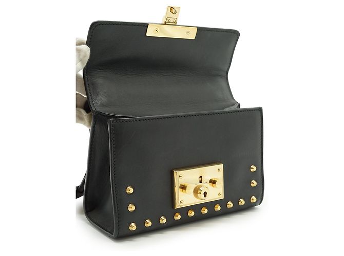 Padlock Gucci Picca borsa a tracolla con catena, decorata con perle sintetiche, borchie e lucchetto - vista 11