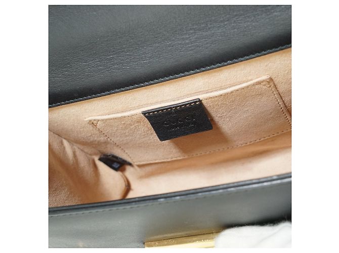 Padlock Gucci Picca borsa a tracolla con catena, decorata con perle sintetiche, borchie e lucchetto - vista 12