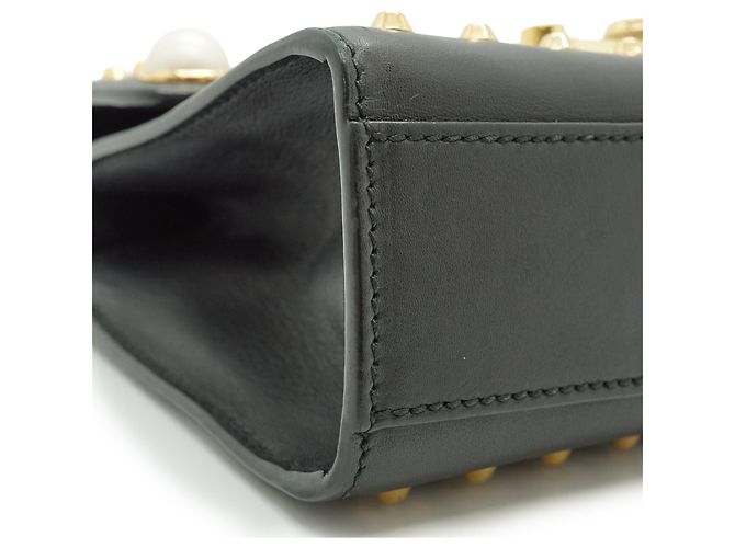 Padlock Gucci Picca borsa a tracolla con catena, decorata con perle sintetiche, borchie e lucchetto - vista 6