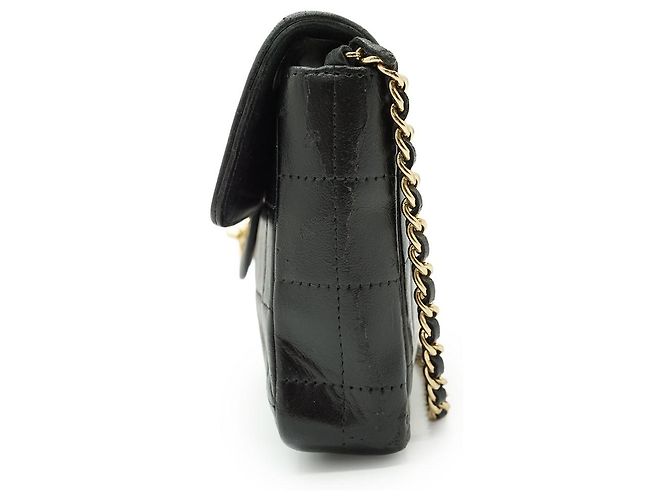 Chanel Borsa a tracolla con catena East West Chocolate Bar in pelle d'agnello - vista 3