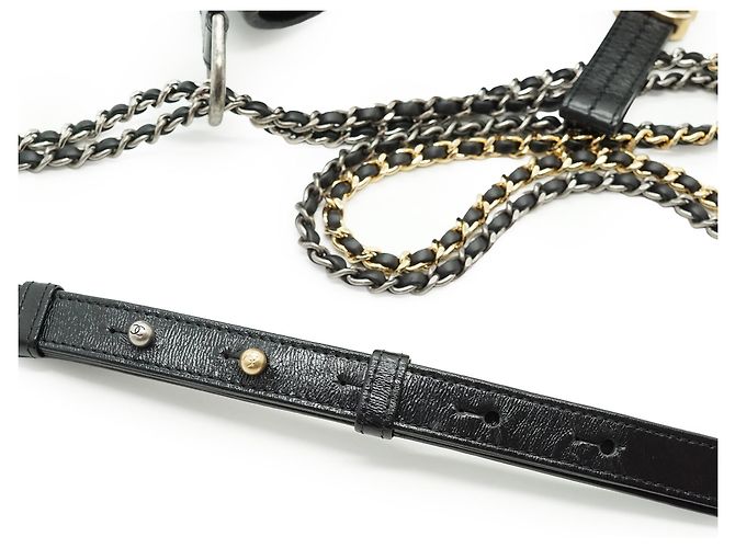 Chanel Sac hobo Gabrielle petit modèle en cuir de veau avec chaîne - vue 11