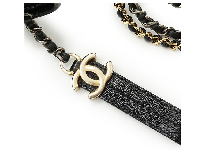 Chanel Sac hobo Gabrielle petit modèle en cuir de veau avec chaîne - vue 12