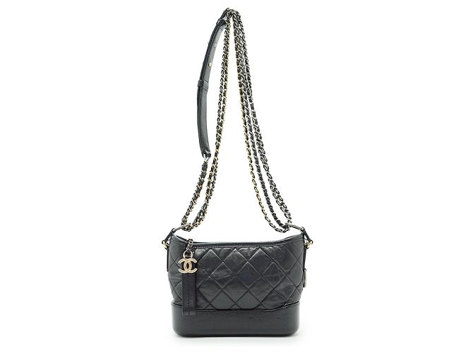 Chanel Sac hobo Gabrielle petit modèle en cuir de veau avec chaîne - vue 3