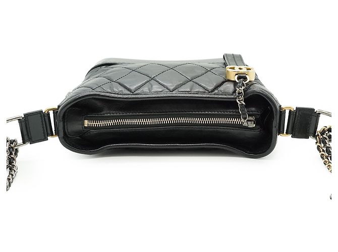 Chanel Sac hobo Gabrielle petit modèle en cuir de veau avec chaîne - vue 9