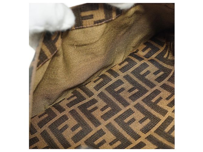 Sac Hobo Fendi Zucca Marron Cuir et Toile - vue 16