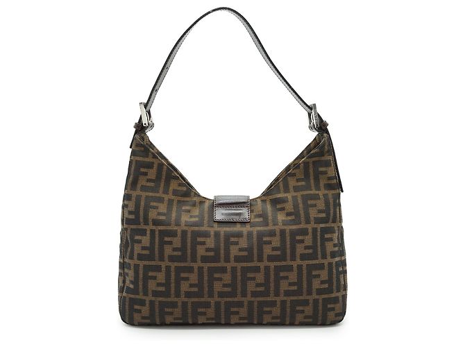 Sac Hobo Fendi Zucca Marron Cuir et Toile - vue 2