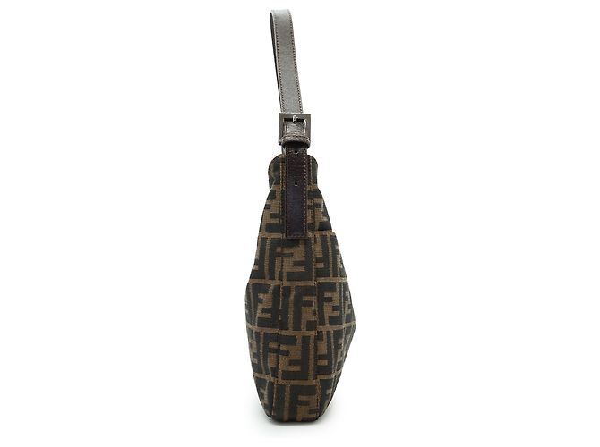 Sac Hobo Fendi Zucca Marron Cuir et Toile - vue 4