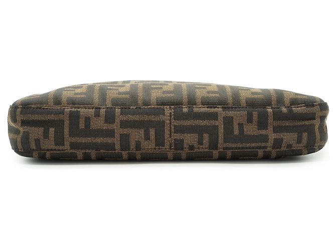 Sac Hobo Fendi Zucca Marron Cuir et Toile - vue 5