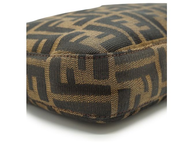 Sac Hobo Fendi Zucca Marron Cuir et Toile - vue 6