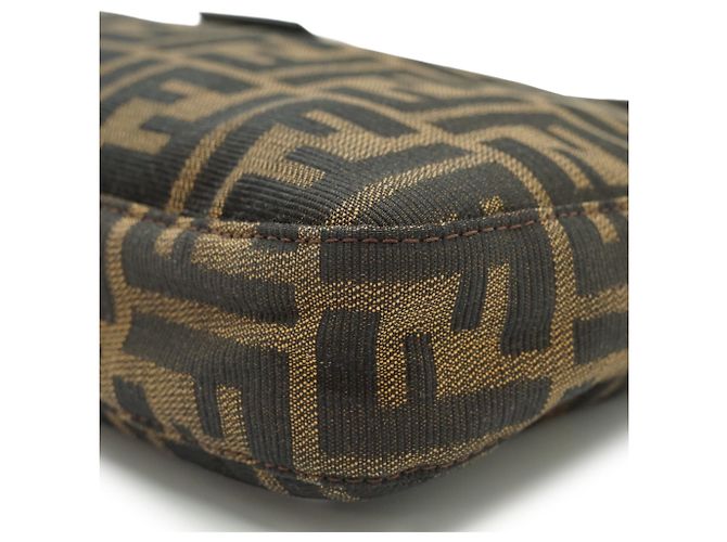 Sac Hobo Fendi Zucca Marron Cuir et Toile - vue 7