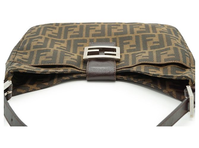 Sac Hobo Fendi Zucca Marron Cuir et Toile - vue 8
