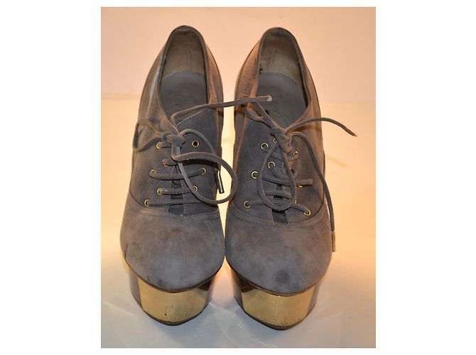 Le Silla Botines de ante gris con tacón - vista 3