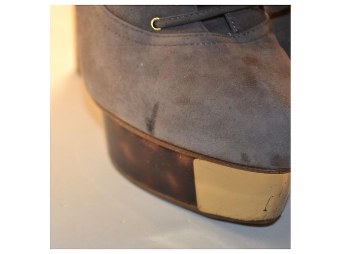 Le Silla Botines de ante gris con tacón - vista 4