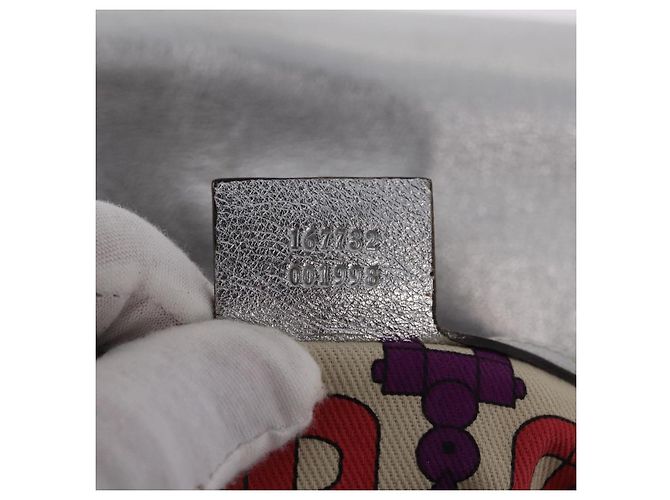 GUCCI GG Canvas Guccissima Britt Shoulder Bag Leather Silver 167732 Auth 210889V - Jerrillo - vista 11