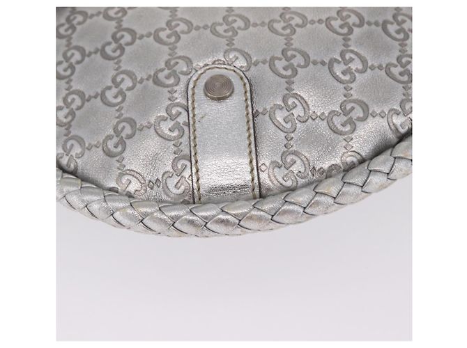 GUCCI GG Canvas Guccissima Britt Shoulder Bag Leather Silver 167732 Auth 210889V - Jerrillo - vista 16