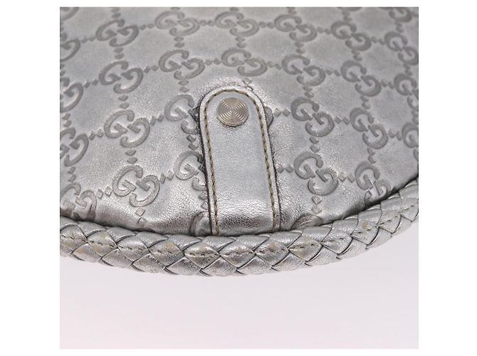 GUCCI GG Canvas Guccissima Britt Shoulder Bag Leather Silver 167732 Auth 210889V - Jerrillo - vista 19